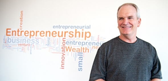 MBA director Earnie Broughton at the Three Day Start up event at Geekdom