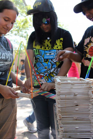 PREP students show off their bridge project