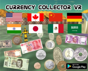 Currency Collector VR main screen