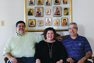 Brother Jose Julian Matos-Auffant, S.M., St. Mary’s Minister for Spiritual Development, (from left) ; Rosalind Alderman, Ph.D., St. Mary’s Vice Provost for Enrollment Management; and St. Mary’s Trustee Brother Reinaldo Berrios, S.M., visit Colegio San José.