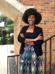 Danica McKinney stands by Raba Building